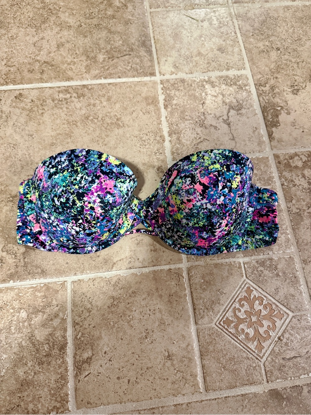 Strapless Multicolor Victoria secret bikini top